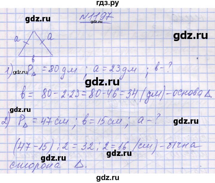 ГДЗ по математике 5 класс Истер   вправа - 1197, Решебник №1