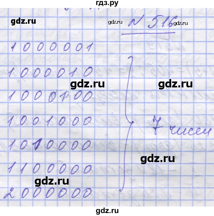 ГДЗ по математике 5 класс Истер   вправа - 516, Решебник №1