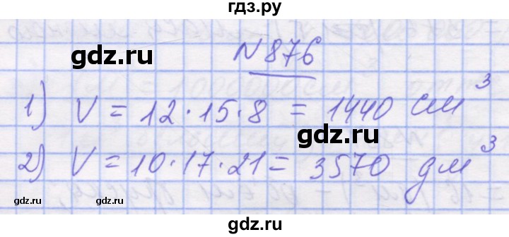 ГДЗ по математике 5 класс Истер   вправа - 876, Решебник №1