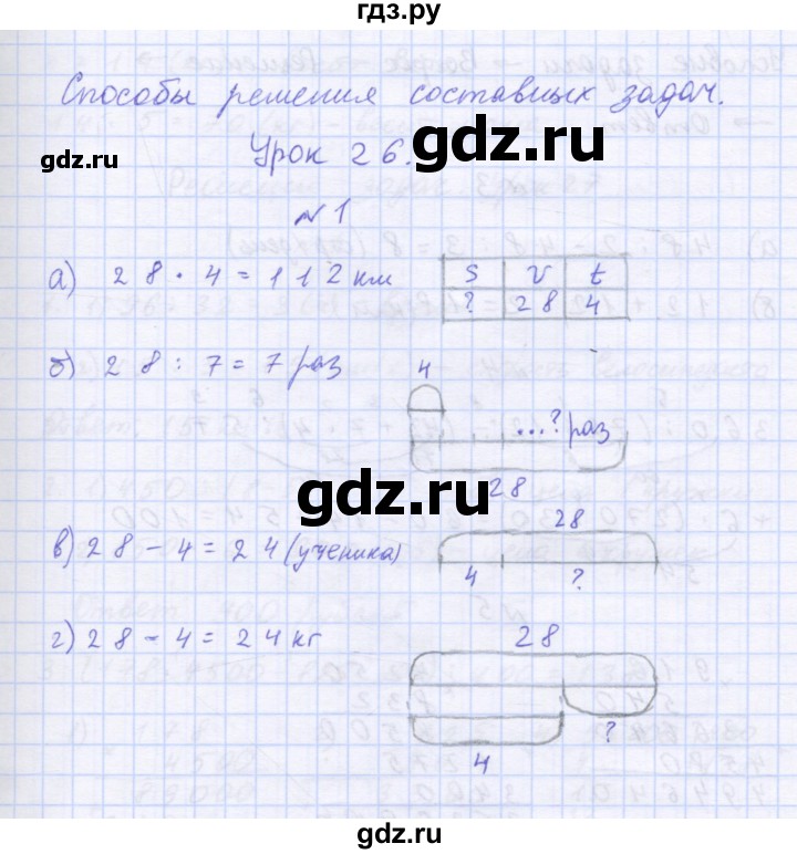 ГДЗ по математике 3 класс Петерсон рабочая тетрадь  часть 3 / уроки - 26, Решебник