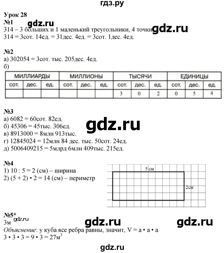 ГДЗ по математике 3 класс Петерсон рабочая тетрадь  часть 1 / урок - 28, Решебник 2022