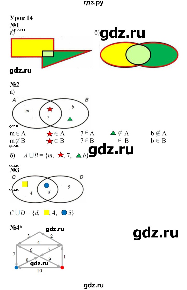 ГДЗ по математике 3 класс Петерсон рабочая тетрадь  часть 1 / урок - 14, Решебник 2025 (углублённый уровень)