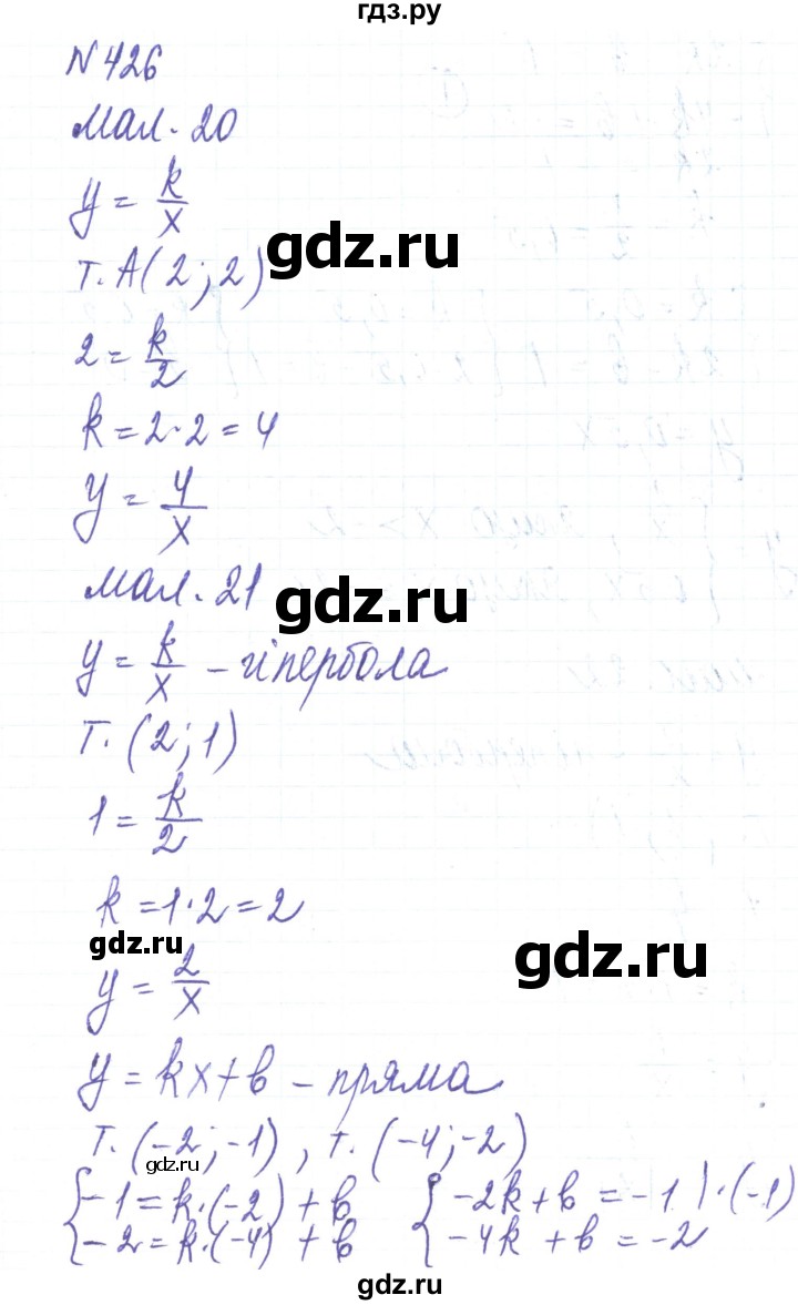 ГДЗ по алгебре 8 класс Тарасенкова   вправа - 426, Решебник