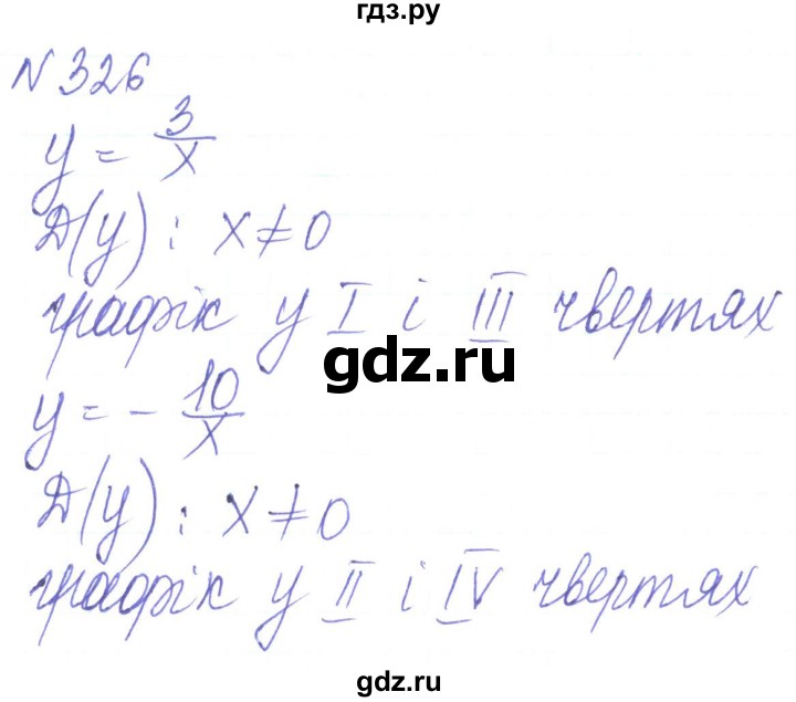 ГДЗ по алгебре 8 класс Кравчук   вправа - 326, Решебник