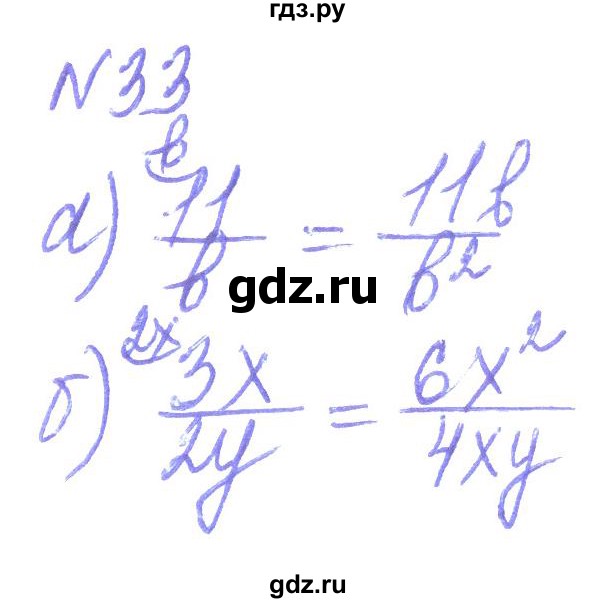 ГДЗ по алгебре 8 класс Кравчук   вправа - 33, Решебник