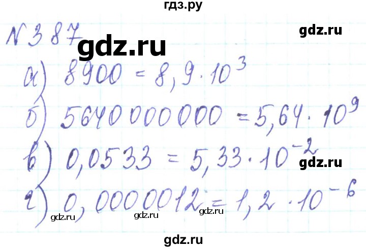 ГДЗ по алгебре 8 класс Кравчук   вправа - 387, Решебник