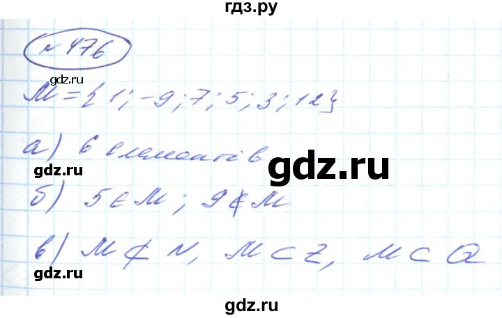 ГДЗ по алгебре 8 класс Кравчук   вправа - 476, Решебник