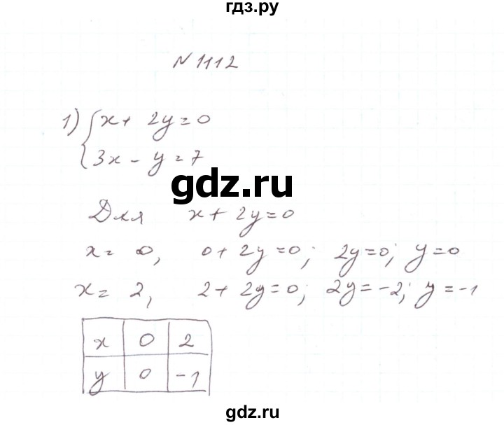 ГДЗ по алгебре 7 класс Тарасенкова   вправа - 1112, Решебник