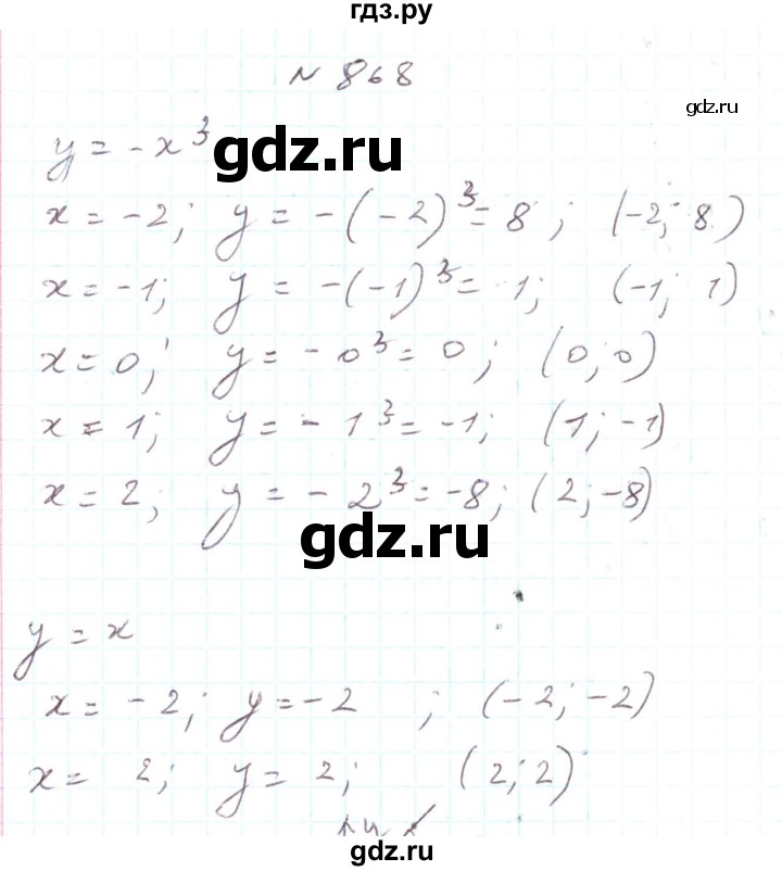 ГДЗ по алгебре 7 класс Тарасенкова   вправа - 868, Решебник