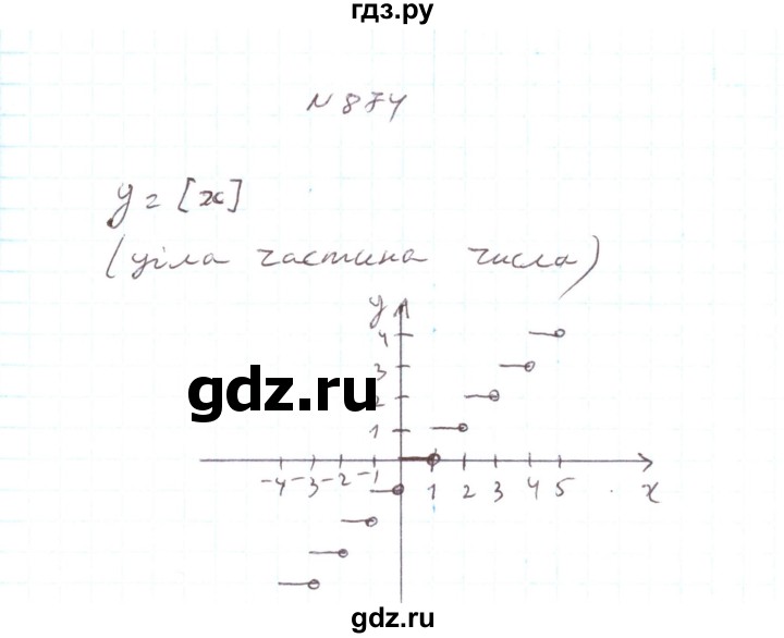 ГДЗ по алгебре 7 класс Тарасенкова   вправа - 874, Реешбник