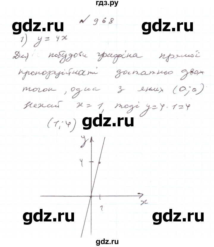 ГДЗ по алгебре 7 класс Тарасенкова   вправа - 968, Реешбник
