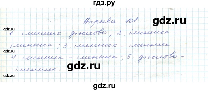 ГДЗ по украинскому языку 5 класс Ермоленко   вправа - 101, Решебник