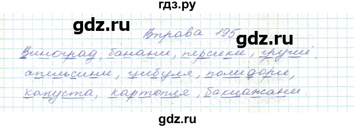 ГДЗ по украинскому языку 5 класс Ермоленко   вправа - 195, Решебник