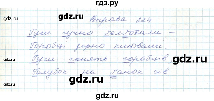 ГДЗ по украинскому языку 5 класс Ермоленко   вправа - 224, Решебник