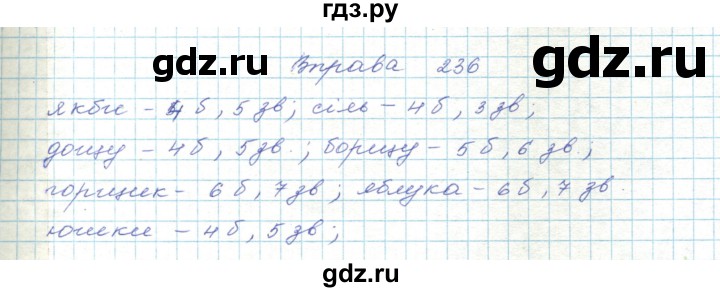 ГДЗ по украинскому языку 5 класс Ермоленко   вправа - 236, Решебник