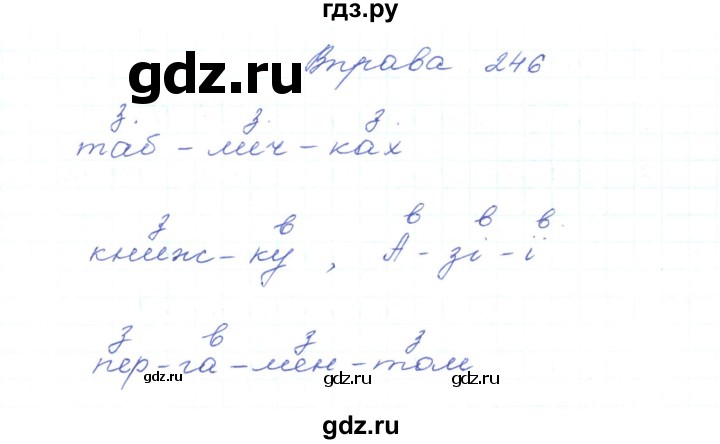 ГДЗ по украинскому языку 5 класс Ермоленко   вправа - 246, Решебник
