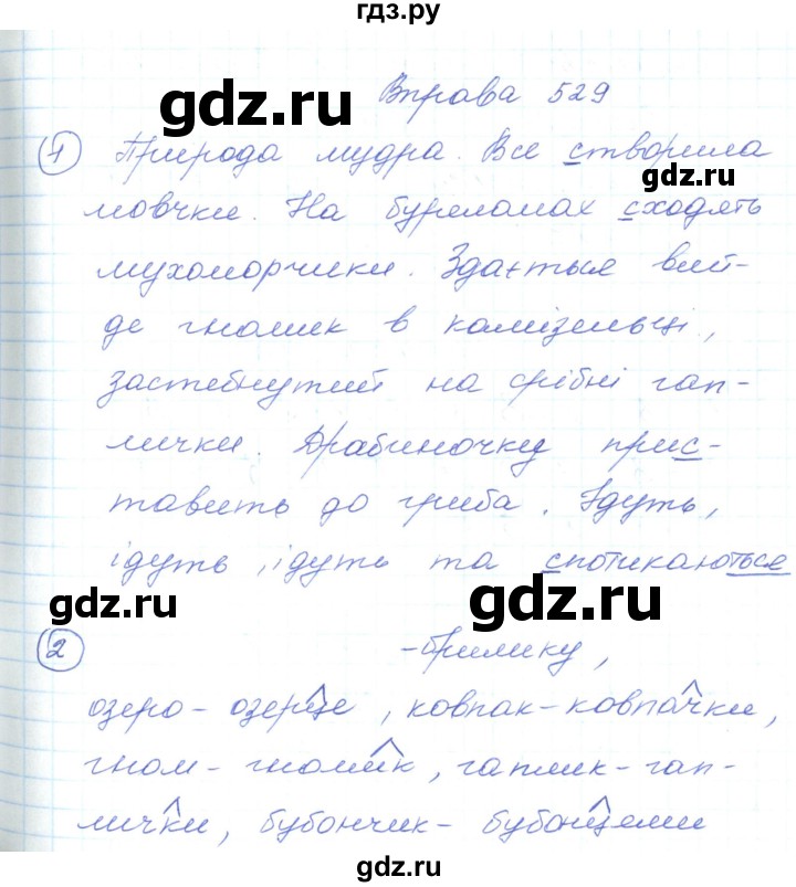 ГДЗ по украинскому языку 5 класс Ермоленко   вправа - 529, Решебник