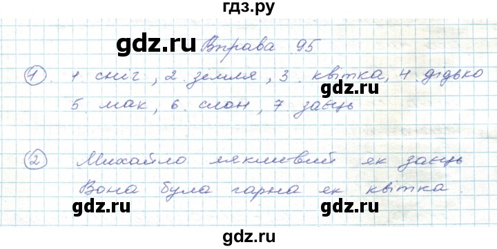 ГДЗ по украинскому языку 5 класс Ермоленко   вправа - 95, Решебник