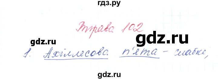 ГДЗ по украинскому языку 6 класс Заболотний   вправа - 102, Решебник