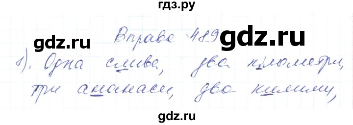 ГДЗ по украинскому языку 6 класс Заболотний   вправа - 489, Решебник