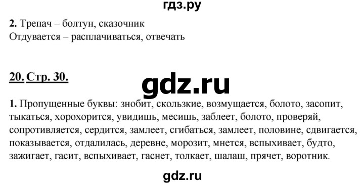 ГДЗ по русскому языку 6 класс Склярова рабочая тетрадь (Быстрова)  часть 1. страница - 30-31, Решебник