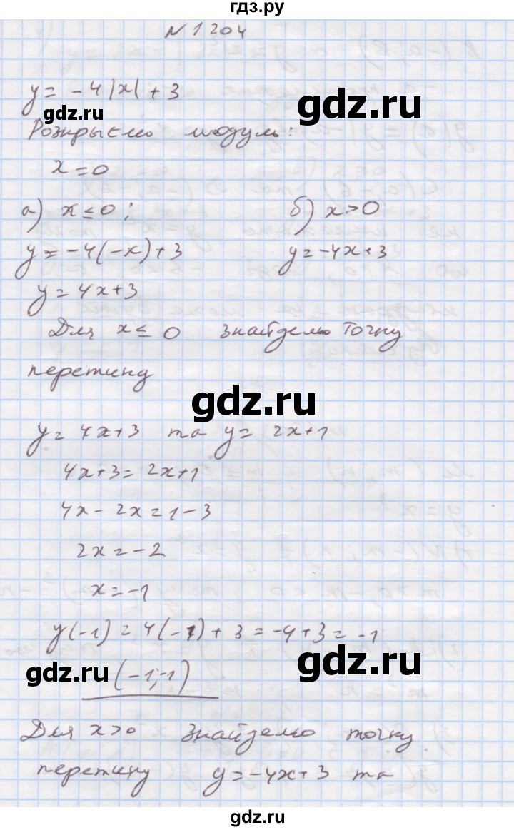 ГДЗ по алгебре 7 класс Истер   вправа - 1204, Решебник