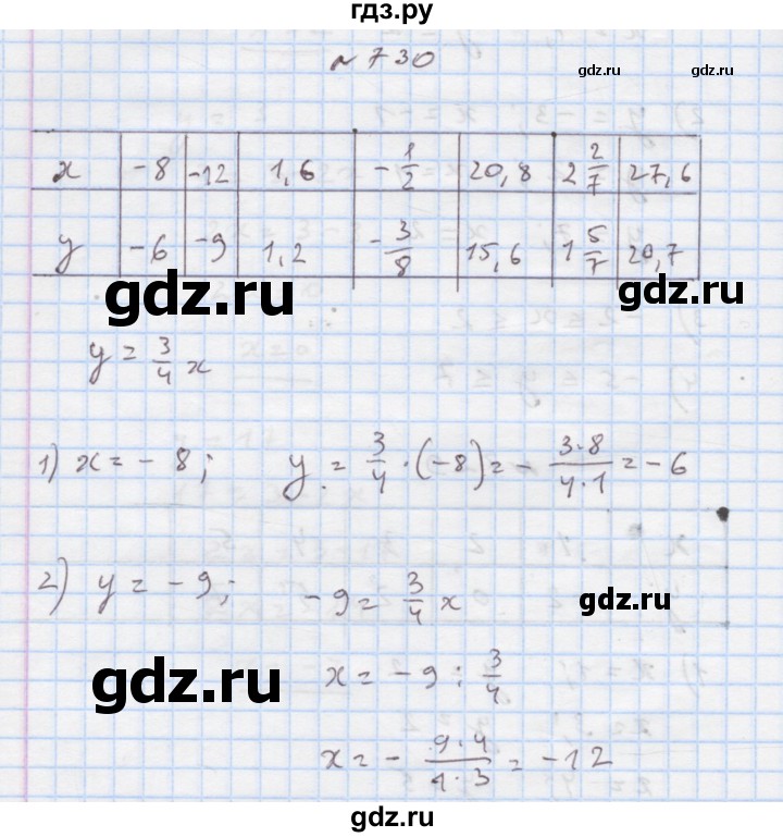 ГДЗ по алгебре 7 класс Истер   вправа - 730, Решебник