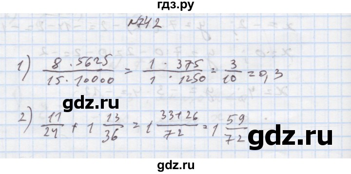 ГДЗ по алгебре 7 класс Истер   вправа - 742, Решебник