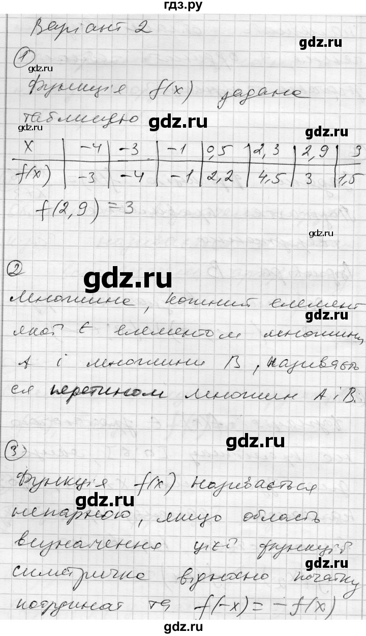 ГДЗ по алгебре 10 класс Скляренко комплексная тетрадь для контроля знаний Уровень стандарта сторінка - 4, Решебник