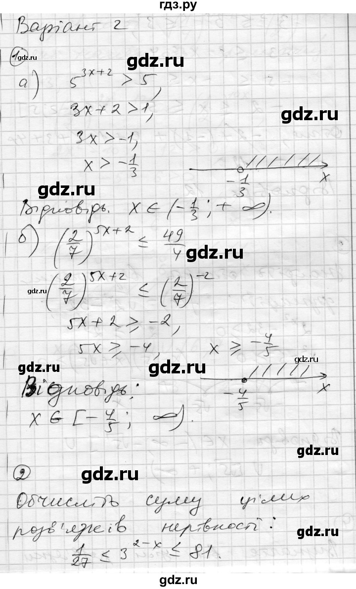 ГДЗ по алгебре 11 класс Зинченко комплексная тетрадь для контроля знаний Академический уровень сторінка - 16, Решебник