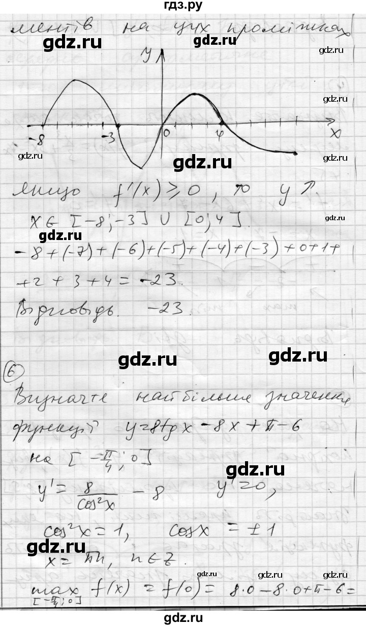 ГДЗ по алгебре 11 класс Зинченко комплексная тетрадь для контроля знаний Академический уровень сторінка - 36, Решебник