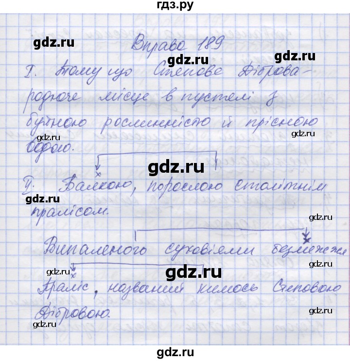 ГДЗ по украинскому языку 7 класс Заболотний   вправа - 189, Решебник