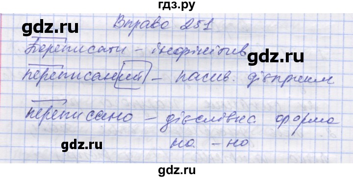 ГДЗ по украинскому языку 7 класс Заболотний   вправа - 251, Решебник