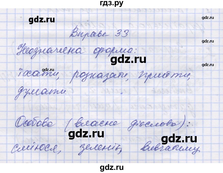 ГДЗ по украинскому языку 7 класс Заболотний   вправа - 33, Решебник