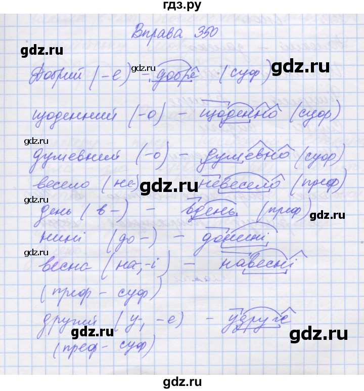 ГДЗ по украинскому языку 7 класс Заболотний   вправа - 350, Решебник