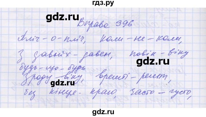 ГДЗ по украинскому языку 7 класс Заболотний   вправа - 396, Решебник