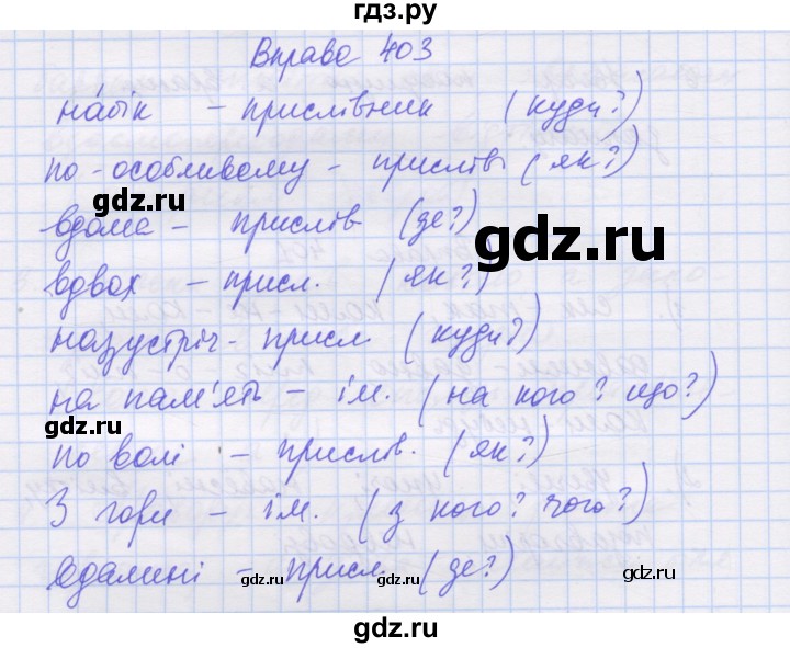 ГДЗ по украинскому языку 7 класс Заболотний   вправа - 403, Решебник