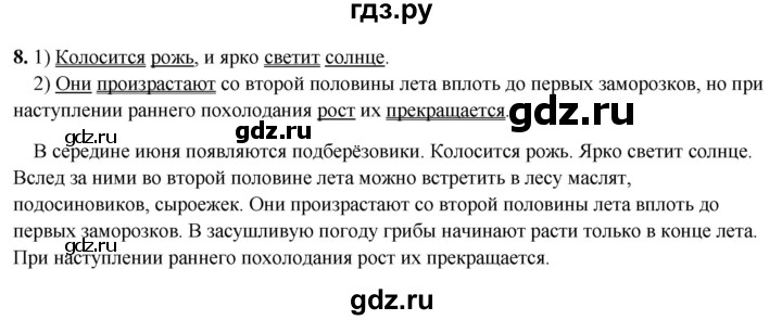 ГДЗ по русскому языку 7 класс Янченко рабочая тетрадь Скорая помощь (Баранов)  упражнение - 8, Решебник 2023