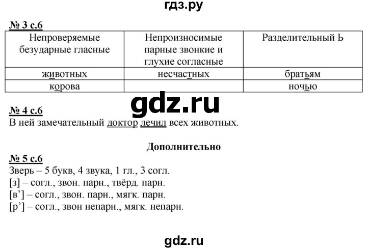 ГДЗ по русскому языку 3 класс Калинина тесты и самостоятельные работы для текущего контроля  страница - 6, Решебник №1