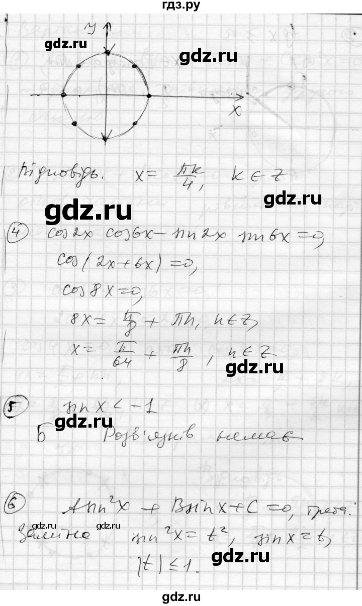 ГДЗ по алгебре 10 класс Скляренко комплексная тетрадь для контроля знаний Академический уровень сторінка - 11, Решебник