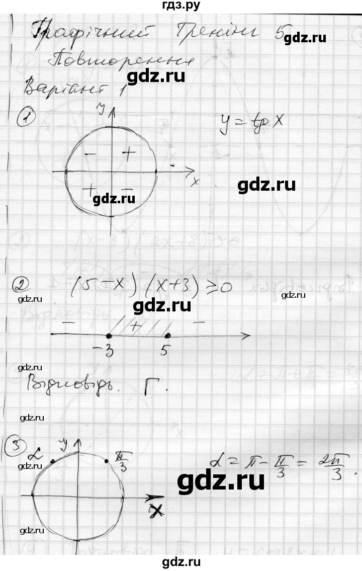 ГДЗ по алгебре 10 класс Скляренко комплексная тетрадь для контроля знаний Академический уровень сторінка - 14, Решебник