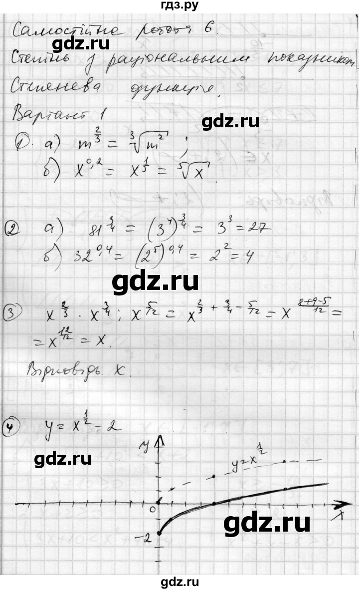 ГДЗ по алгебре 10 класс Скляренко комплексная тетрадь для контроля знаний Академический уровень сторінка - 20, Решебник