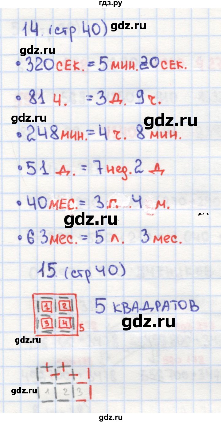 ГДЗ по математике 4 класс Кремнева рабочая тетрадь (Моро)  часть 1. страница - 40, Решебник №1 2018