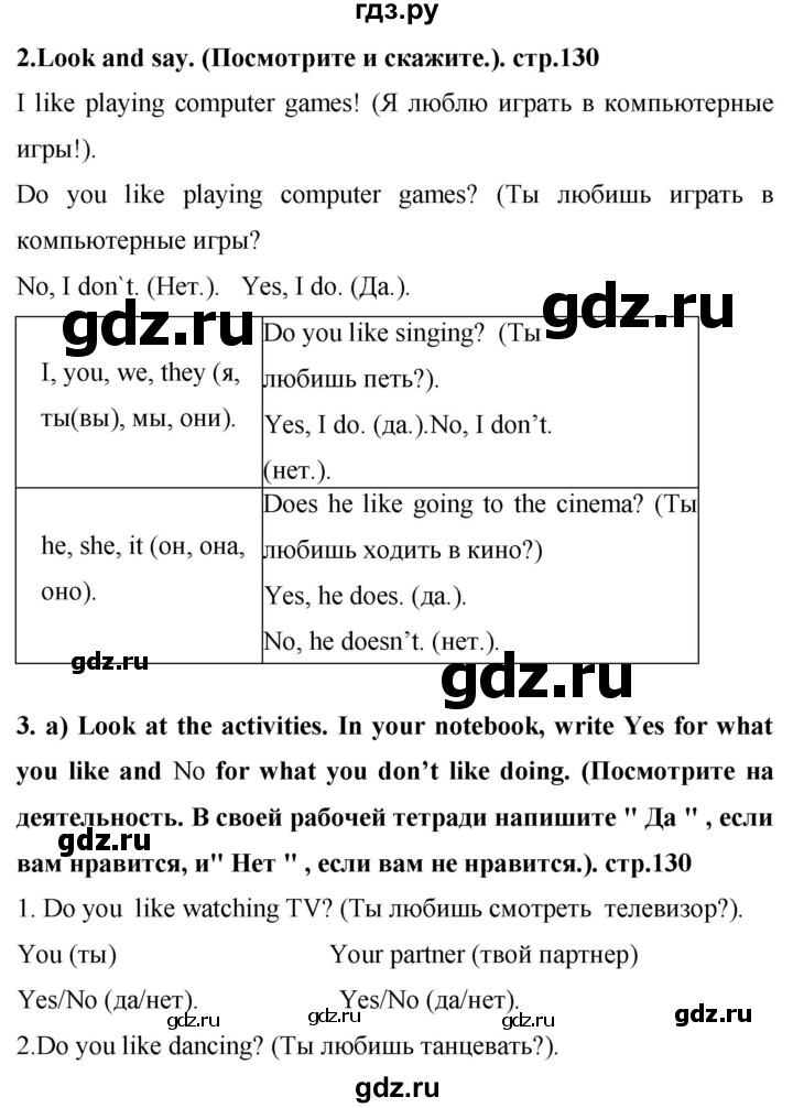 ГДЗ по английскому языку 4 класс Цуканова   страница - 130, Решебник