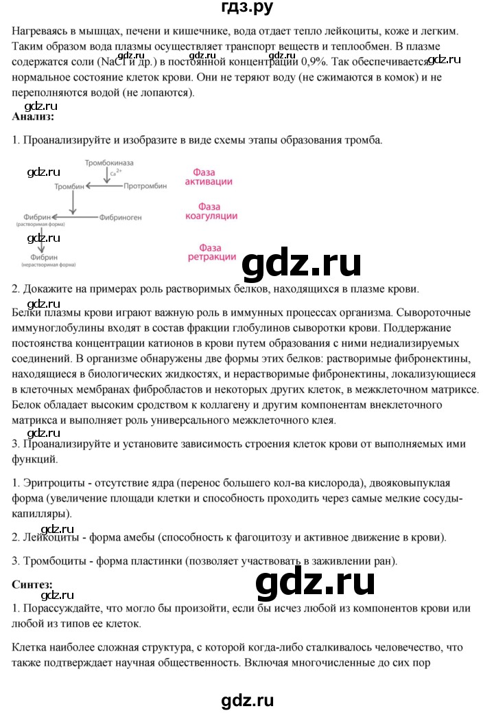 ГДЗ по биологии 8 класс Соловьёва   параграф - 17, Решебник