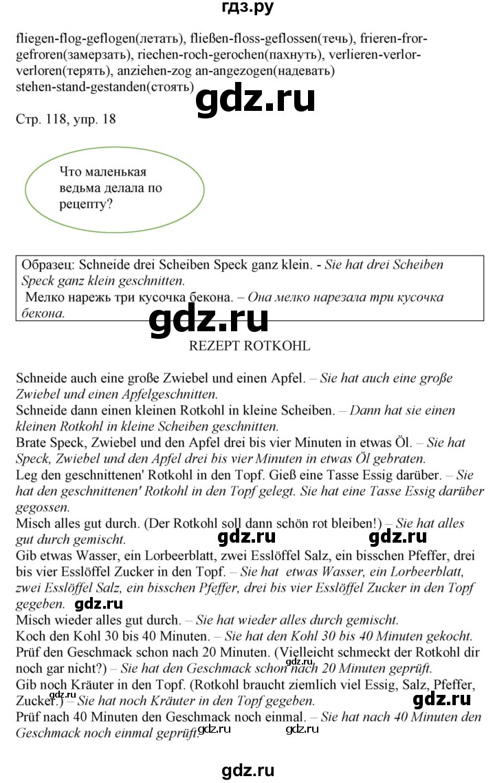 ГДЗ по немецкому языку 6 класс Радченко   страница - 118-119, Решебник