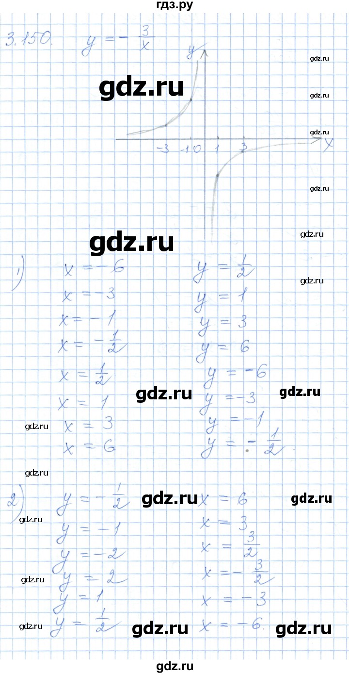 ГДЗ по алгебре 7 класс Шыныбеков   раздел 3 - 3.150, Решебник
