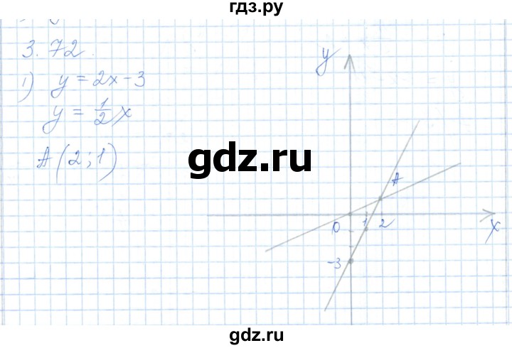 ГДЗ по алгебре 7 класс Шыныбеков   раздел 3 - 3.72, Решебник