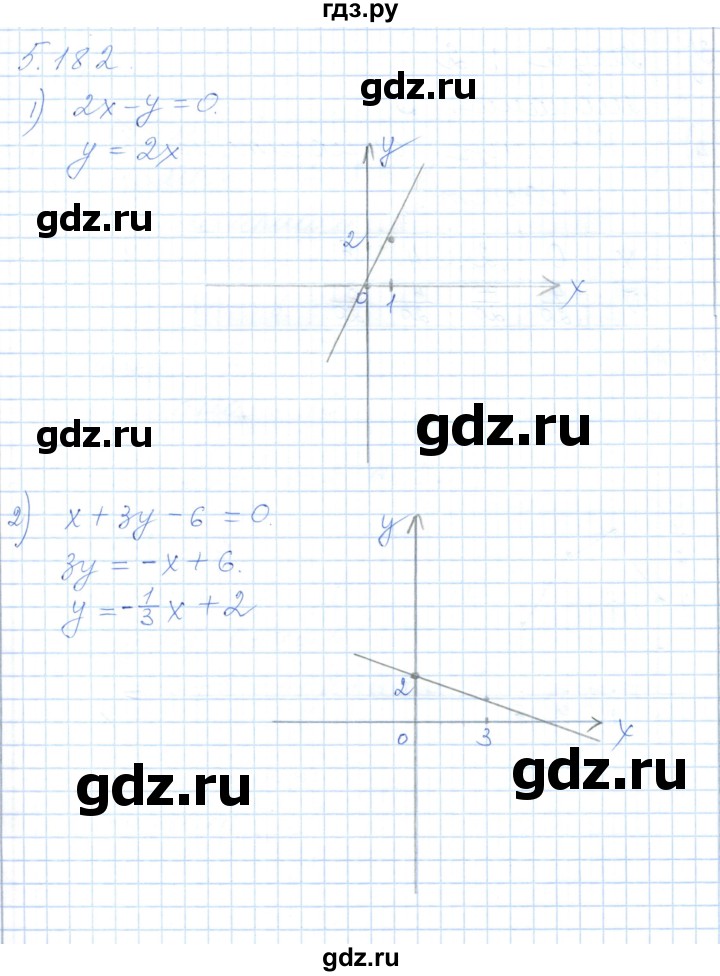 ГДЗ по алгебре 7 класс Шыныбеков   раздел 5 - 5.182, Решебник
