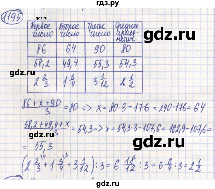 ГДЗ по математике 6 класс Алдамуратова   упражнение - 1195, Решебник